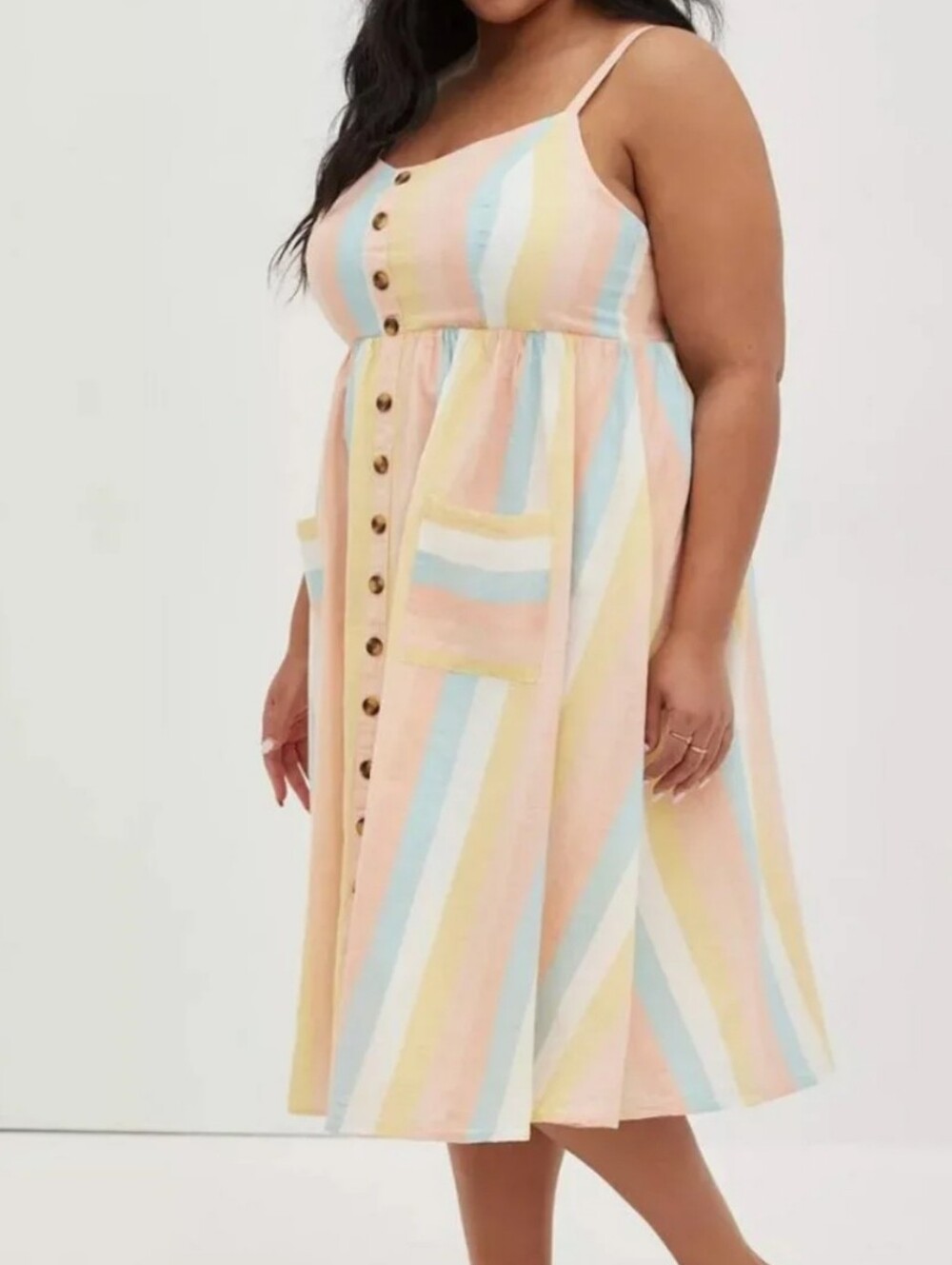 Torrid Striped Linen Dress